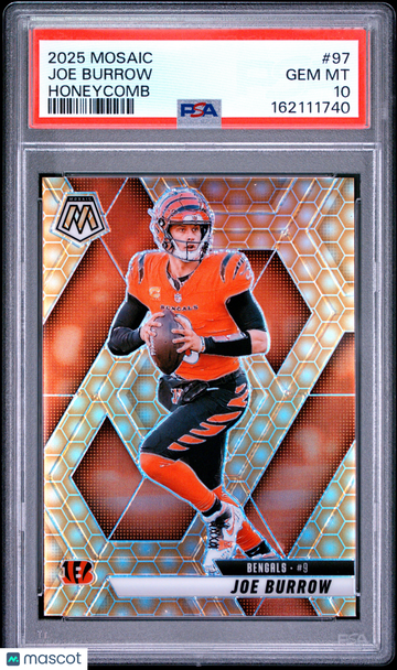 2025 Panini Mosaic Joe Burrow #97 Honeycomb PSA 10