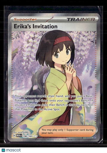 2023 Scarlet & Violet 151 Erika's Invitation Holo Secret Rare FA #196/165