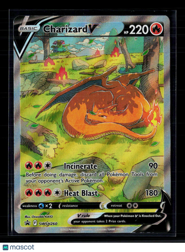2022 Sword & Shield Charizard V Holo Black Star Promo FA #SWSH260