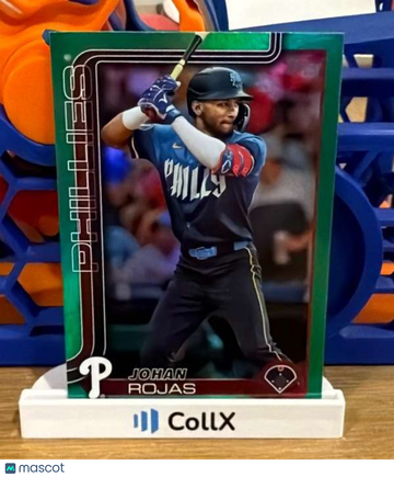2025 Topps Johan Rojas #469 Green Holo Foil SN