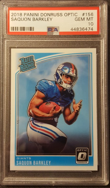 2018 Panini Optic Saquon Barkley Rookie New York Giants PSA 10