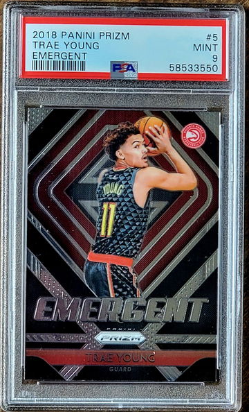 2018 TRAE YOUNG Panini Prizm Emergent PSA 9 Rookie RC #5