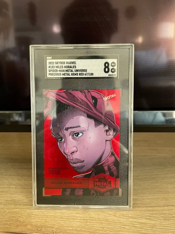 2022 Skybox Marvel metal Miles Morales Spider Man precious metal gems red PMG /100 