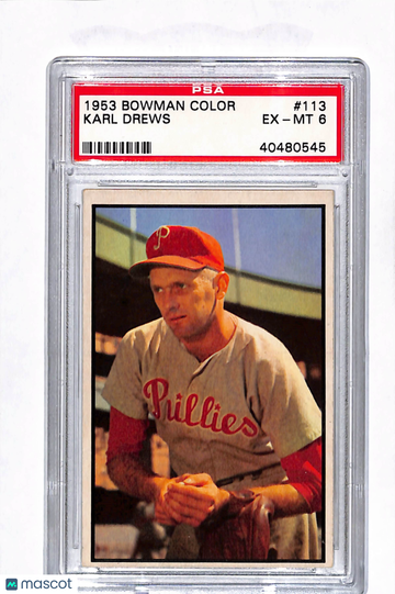 1953 Bowman Color Karl Drews #113 PSA 6