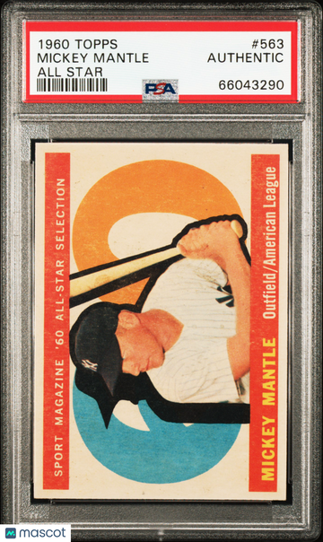 1960 Topps Mickey Mantle #563 All Star PSA A