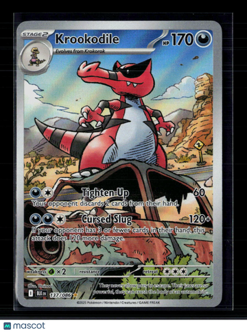 2025 Scarlet & Violet Black Bolt Krookodile Holo Secret Rare #137/86