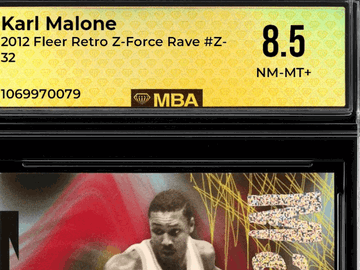2012 Fleer Retro Z-Force Rave Karl Malone #Z-32 MBA 8.5