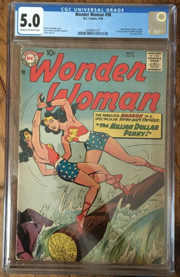 Wonder Woman #98 (1958) CGC 5.0 -- 1st Silver Age origin of Wonder Woman; Andru