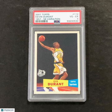 2007 Topps Kevin Durant #112 1957 58 Variation PSA 4