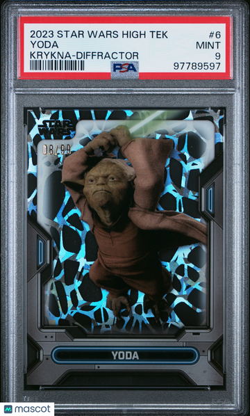 2023 Topps Star Wars High Tek Yoda #6 Krykna Diffractor PSA 9