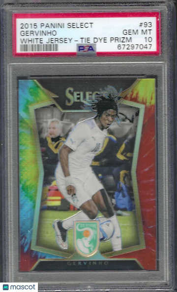 2015 Panini Select Gervinho #93 White Jersey Tie Dye Prizm PSA 10