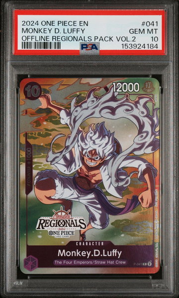 2024 One Piece Promos Offline Regionals Pack Volume 2 Monkey D. Luffy #P-041 PSA 10
