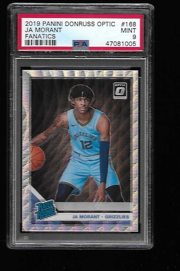 2019 Donruss Optic Fanatics JA Morant PSA 9