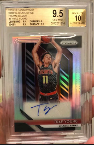 2018 Prizm Trae Young Silver Auto Autograph RC Rookie BGS 9.5