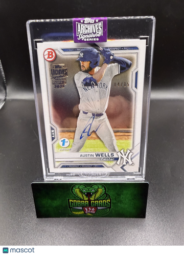 2021 Bowman Topps Archives Signature Series Austin Wells #BPA-AWE /15