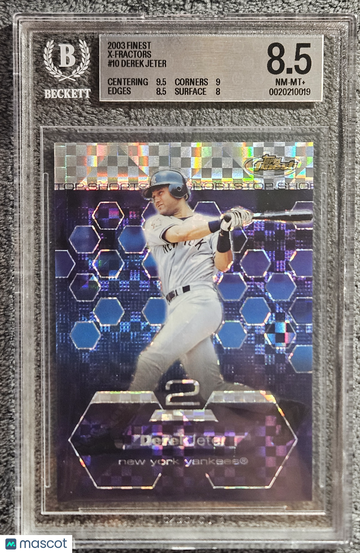 2003 Finest Derek Jeter #10 X-Fractor /99 Xfractor Refractor New Label BGS 8.5