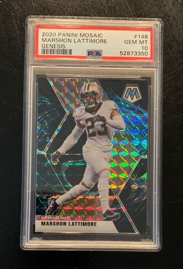 2020 panini mosaic Genesis Marshon Lattimore PSA 10 gem mint