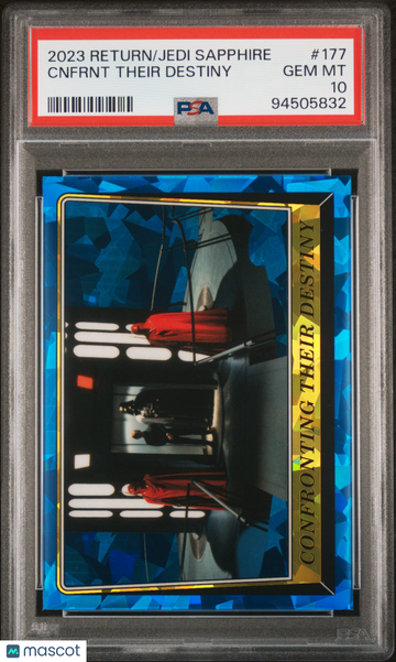 2023 Topps Chrome Sapphire Star Wars Return Of The Jedi Cnfrnt Their Destiny #177 PSA 10
