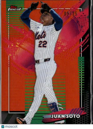 Juan Soto 2026 Topps Finest Orange Refractor /25 New York Mets