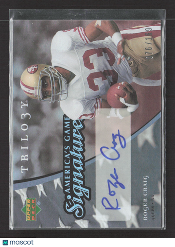2007 Upper Deck Trilogy America's Game Signatures Roger Craig #8ZC54 /169