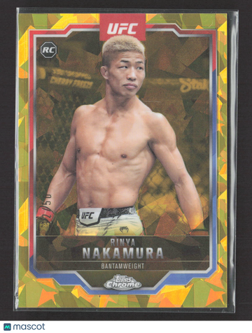 2025 Topps Chrome UFC Rinya Nakamura #128 Yellow Geometric RC