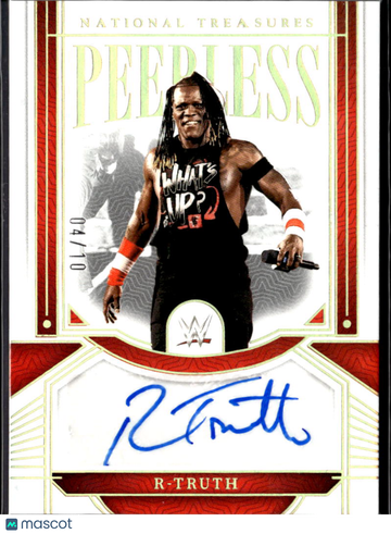 R-Truth 2024 Panini National Treasures WWE Peerless Auto Red /10 RAW