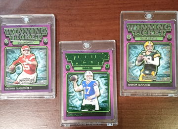 Mahomes, Allen, Rodgers Winning Ticket (Allen green)