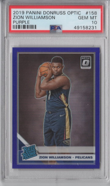 2019 Optic Zion Williamson Purple PSA 10