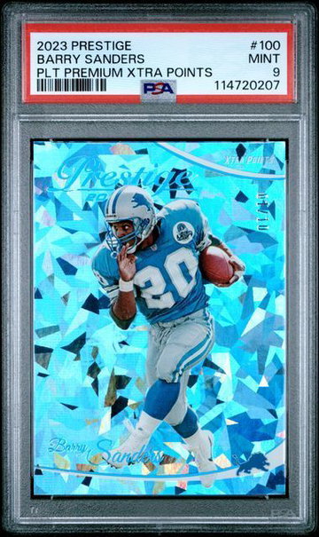 2023 Prestige | Barry Sanders | Platinum Premium Xtra Points | PSA 9 #100 | 1/10
