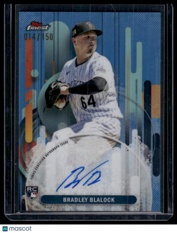 2025 Topps Finest Bradley Blalock #FA-BB Sky Blue Refractor /150 RC Topps