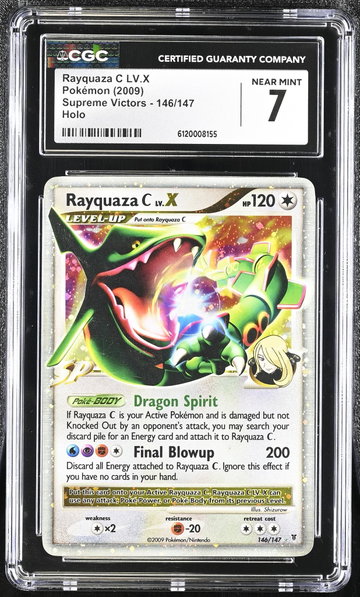 2009 Supreme Victors #146/147 Rayquaza C LV.X Holo CGC 7