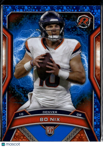 Bo Nix 2025 Topps Resurgence RC Blue Circles Denver Broncos