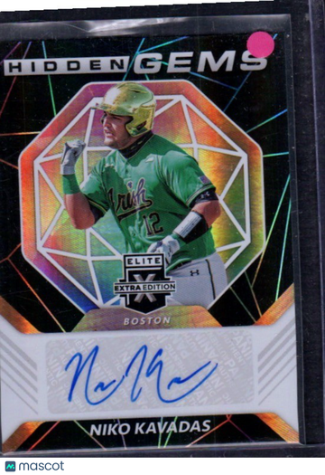 2021 Panini Elite Extra Edition Niko Kavadas #HG-NK Hidden Gems Signatures Black AU