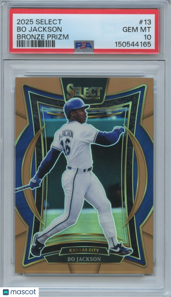 2025 Panini Select Bo Jackson #13 Bronze Prizm PSA 10