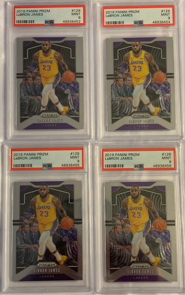 2019 Prizm Lebron James PSA 9 (Lot of 4)