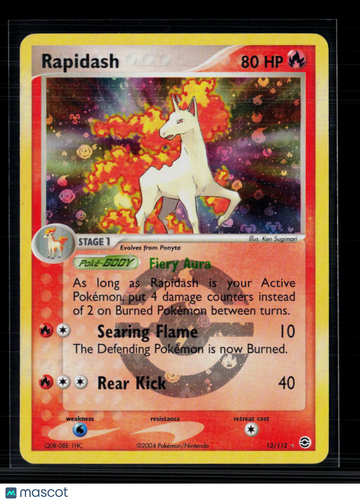 2004 EX FireRed & LeafGreen Rapidash Holo Rare #13/112