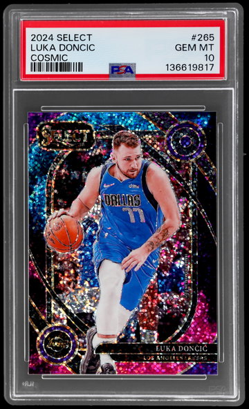 2024 Panini Select Luka Doncic Courtside Cosmic Prizm PSA 10