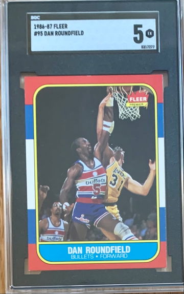 1986-87 Fleer Basketball Card #95 - Dan Roundfield - SGC 5 EX - Under-Graded 🏀
