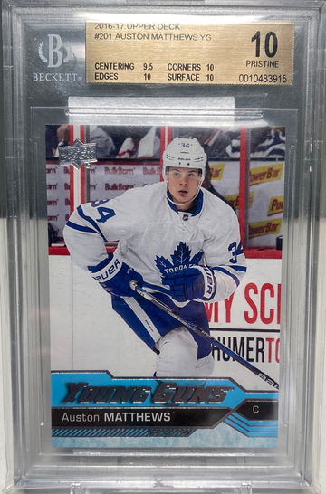2016 Upper Deck Auston Matthews Young Guns BGS 10 Pristine