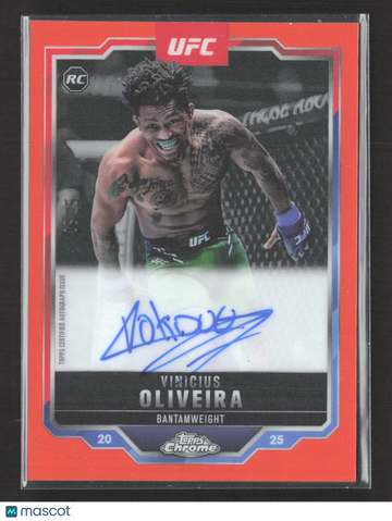 2025 Topps Chrome UFC Vinicius Oliveira #CRA-VO Red /25 RC