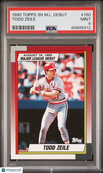 1990 Topps '89 M.L. Debut Todd Zeile #150 PSA 9