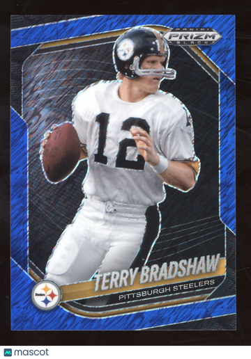 2025 Panini Prizm Black Football Terry Bradshaw #123 Blue Shimmer /35