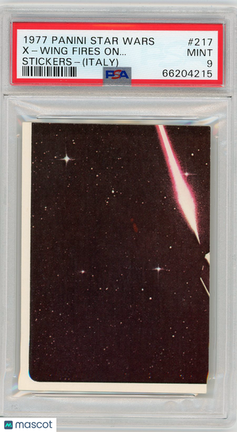 1977 Panini Stickers Star Wars (Italy) X-Wing Fires On.. . #217 PSA 9