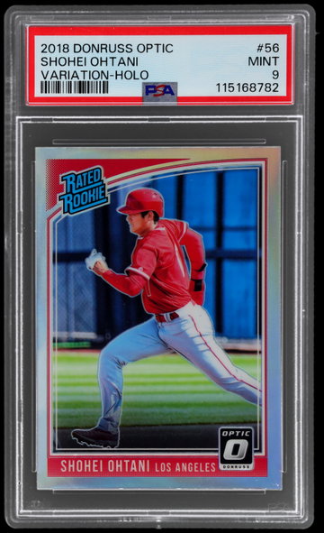 2018 Donruss Optic Shohei Ohtani Running Variation Holo Prizm PSA 9 RC