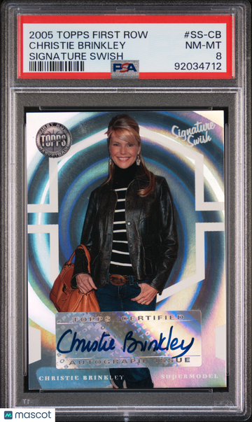 2005 Topps First Row Signature Swish Christie Brinkley #SS-CB Signature Swish PSA 8