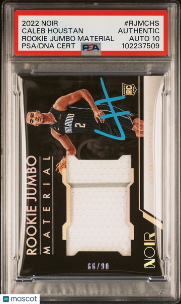 2022 Panini Noir Rookie Jumbo Material Caleb Houstan #RJMCHS PSA A Auto 10