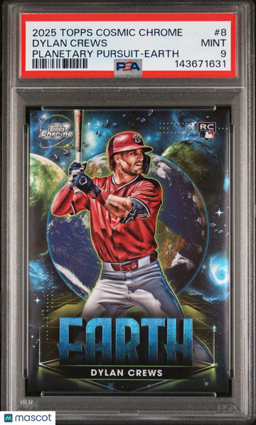 2025 Topps Cosmic Chrome Planetary Pursuit Dylan Crews #8 Earth PSA 9