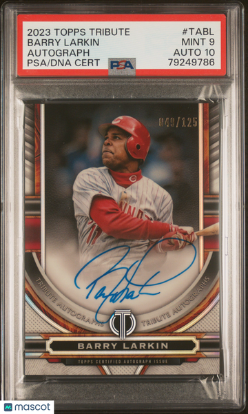 2023 Topps Tribute Tribute Autograph Barry Larkin #TABL /125 PSA 9 Auto 10