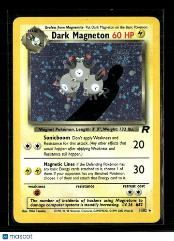2000 Team Rocket Dark Magneton Holo Rare #11/82
