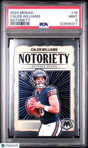 2024 Panini Mosaic Notoriety Caleb Williams #18 PSA 9